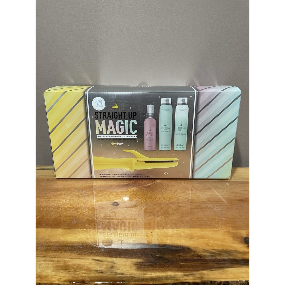 Drybar Straight Up Magic Set Blow Dryer Brush Flat Iron NEW